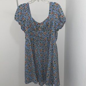 Blue Floral Sundress Like New